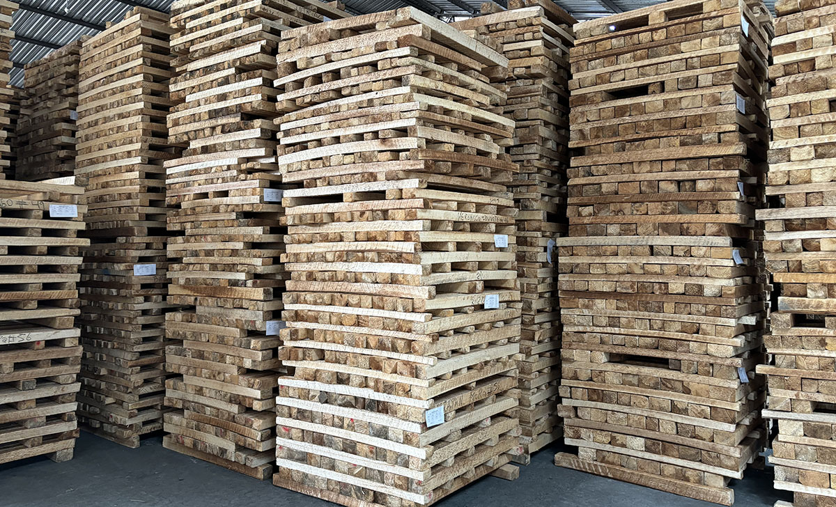 Balsa wood at our manufacturing site