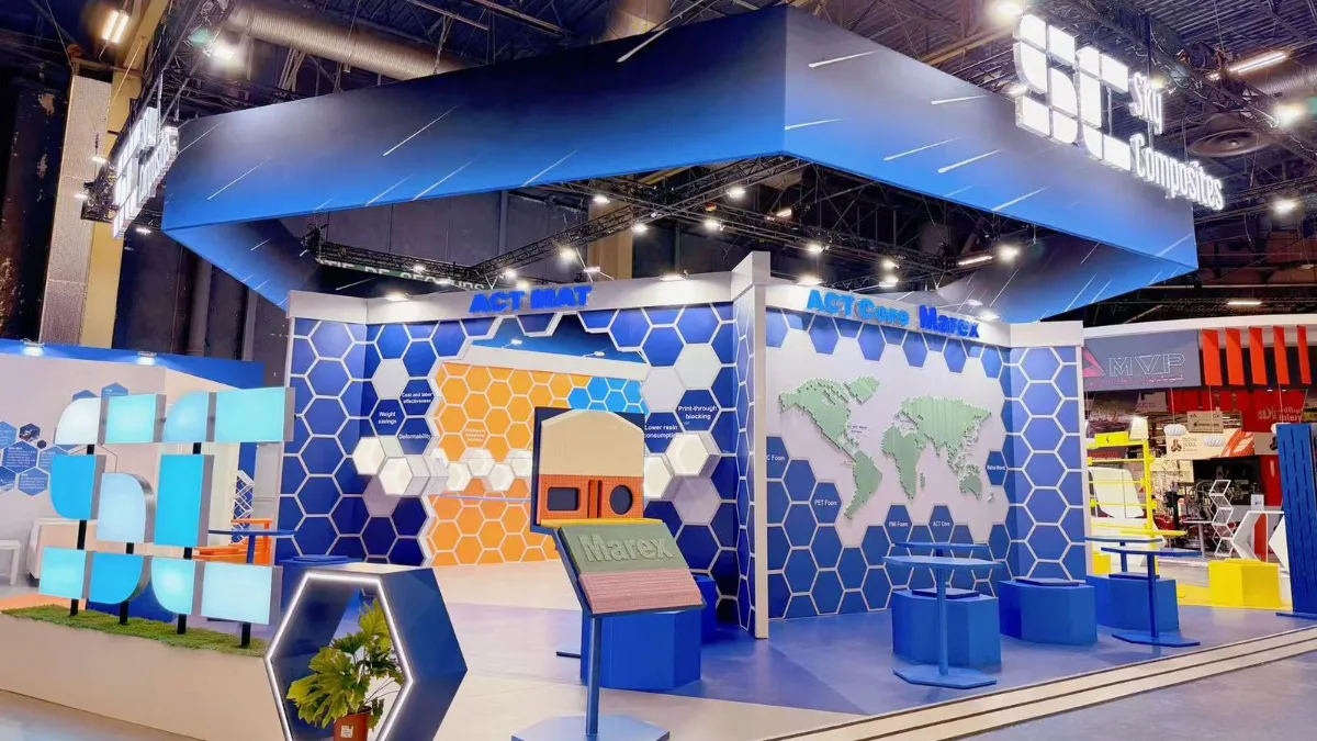 Sky Composites exhibition stand at JEC World 2026 in Paris